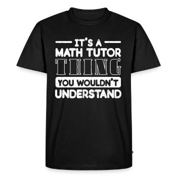 Tuteur Cadeau Tuteur - T-shirt Premium bio Homme - noir - Devant - Nico (187cm)