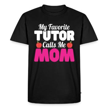 Tuteur Cadeau Tuteur - T-shirt Premium bio Homme - noir - Devant - Nico (187cm)