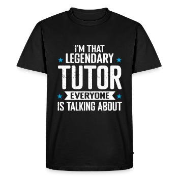 Tuteur Cadeau Tuteur - T-shirt Premium bio Homme - noir - Devant - Nico (187cm)
