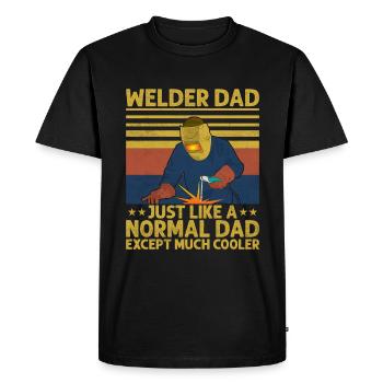 Welding Quote Men Welder Funny Dad Welding Worker - Men's Premium Organic T-Shirt - black - Front - Nico (187cm)