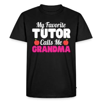 Tuteur Cadeau Tuteur - T-shirt Premium bio Homme - noir - Devant - Nico (187cm)