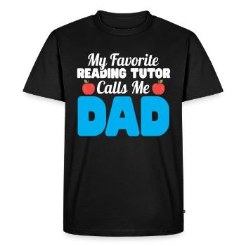 Tuteur Cadeau Tuteur - T-shirt Premium bio Homme - noir - Devant - Nico (187cm)