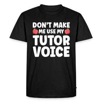 Tuteur Cadeau Tuteur - T-shirt Premium bio Homme - noir - Devant - Nico (187cm)