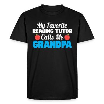 Tuteur Cadeau Tuteur - T-shirt Premium bio Homme - noir - Devant - Nico (187cm)