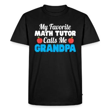 Tuteur Cadeau Tuteur - T-shirt Premium bio Homme - noir - Devant - Nico (187cm)