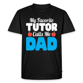Tuteur Cadeau Tuteur - T-shirt Premium bio Homme - noir - Devant - Nico (187cm)