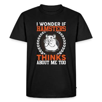 Hamster Pet Owner Animal Boys Girls Cute Hamster - Men's Premium Organic T-Shirt - black - Front - Nico (187cm)