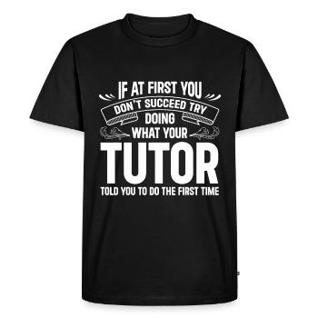 Tuteur Cadeau Tuteur - T-shirt Premium bio Homme - noir - Devant - Nico (187cm)