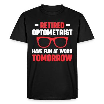Optician Gift Optometry - Men's Premium Organic T-Shirt - black - Front - Nico (187cm)