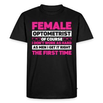 Optician Gift Optometry - Men's Premium Organic T-Shirt - black - Front - Nico (187cm)