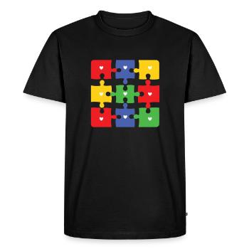 Sensibilisation à l’autisme Acceptation Choisissez la gentillesse - T-shirt Premium bio Homme - noir - Devant - Nico (187cm)