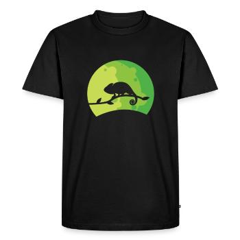 Funny Chameleon Clothing Chameleon Lovers & Owners - Men's Premium Organic T-Shirt - black - Front - Nico (187cm)