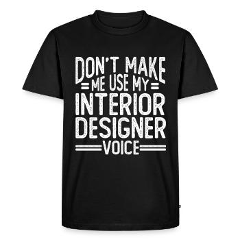 Designer d’intérieur Cadeau Designer de décoration d’intérieur - T-shirt Premium bio Homme - noir - Devant - Nico (187cm)