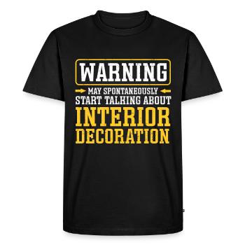 Designer d’intérieur Cadeau Designer de décoration d’intérieur - T-shirt Premium bio Homme - noir - Devant - Nico (187cm)