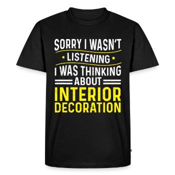 Designer d’intérieur Cadeau Designer de décoration d’intérieur - T-shirt Premium bio Homme - noir - Devant - Nico (187cm)