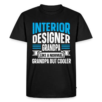 Designer d’intérieur Cadeau Designer de décoration d’intérieur - T-shirt Premium bio Homme - noir - Devant - Nico (187cm)
