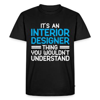 Designer d’intérieur Cadeau Designer de décoration d’intérieur - T-shirt Premium bio Homme - noir - Devant - Nico (187cm)