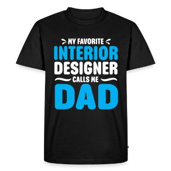 Designer d’intérieur Cadeau Designer de décoration d’intérieur - T-shirt Premium bio Homme - noir - Devant - Nico (187cm)