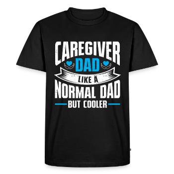 Infirmière soignante - T-shirt Premium bio Homme - noir - Devant - Nico (187cm)