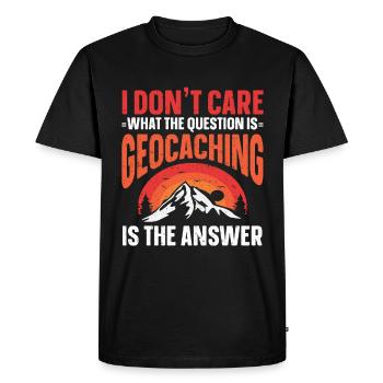 Geocaching Gift Geocacher Geocache - Men's Premium Organic T-Shirt - black - Front - Nico (187cm)