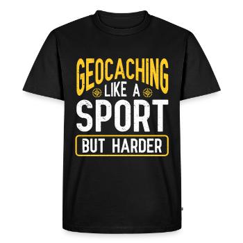 Geocaching Gift Geocacher Geocache - Men's Premium Organic T-Shirt - black - Front - Nico (187cm)