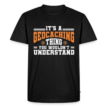 Geocaching Gift Geocacher Geocache - Men's Premium Organic T-Shirt - black - Front - Nico (187cm)