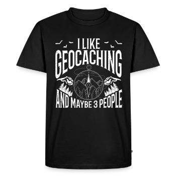 Geocaching Gift Geocacher Geocache - Men's Premium Organic T-Shirt - black - Front - Nico (187cm)