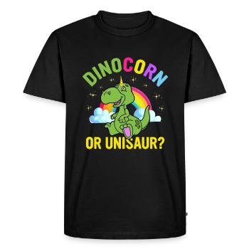 Drôle de dinosaure disant T Rex Dino - T-shirt Premium bio Homme - noir - Devant - Nico (187cm)