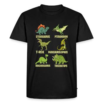 Drôle de dinosaure disant T Rex Dino - T-shirt Premium bio Homme - noir - Devant - Nico (187cm)