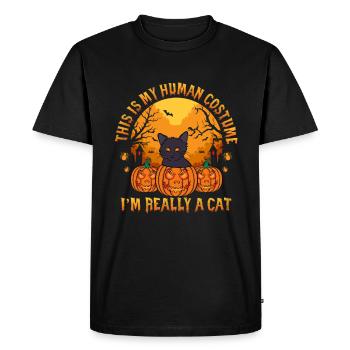 Costume d’Halloween Drôle Halloween Dicton - T-shirt Premium bio Homme - noir - Devant - Nico (187cm)
