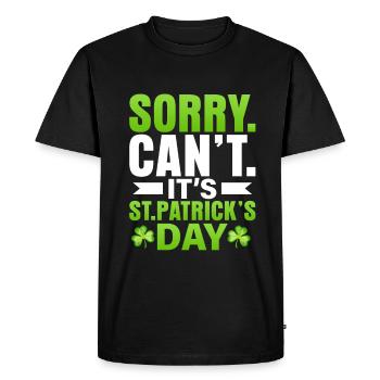 Journée de la Saint-Patrick irlandaise Drôle de la Saint-Patrick - T-shirt Premium bio Homme - noir - Devant - Nico (187cm)