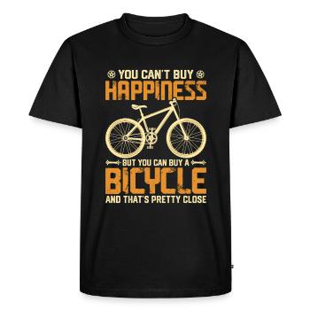 Mountain Biking MTB Mountain Biker Mountainbike - Men's Premium Organic T-Shirt - black - Front - Nico (187cm)