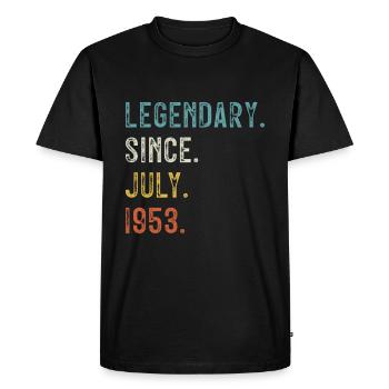 70 Anniversaire 70 ans Légendaire depuis juillet 1953 - T-shirt Premium bio Homme - noir - Devant - Nico (187cm)