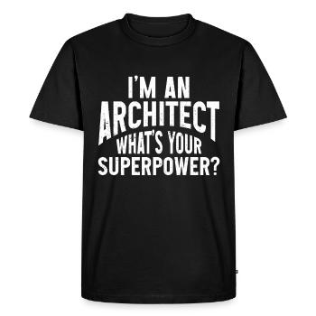 Architect's Gift, Architecture Lover - Men's Premium Organic T-Shirt - black - Front - Nico (187cm)