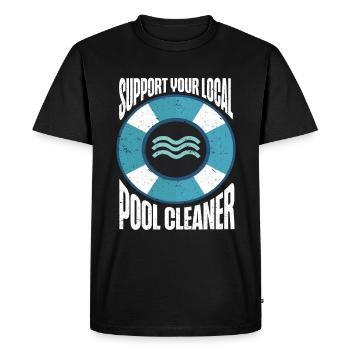 Pool Cleaner Job Swimming Pool Caretaker - Men's Premium Organic T-Shirt - black - Front - Nico (187cm)