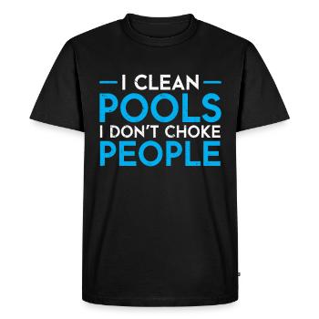 Pool Cleaner Job Swimming Pool Caretaker - Men's Premium Organic T-Shirt - black - Front - Nico (187cm)