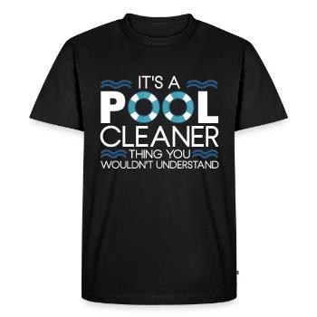 Pool Cleaner Job Swimming Pool Caretaker - Men's Premium Organic T-Shirt - black - Front - Nico (187cm)