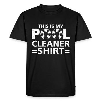 Nettoyage de piscine Travail Gardien de piscine - T-shirt Premium bio Homme - noir - Devant - Nico (187cm)