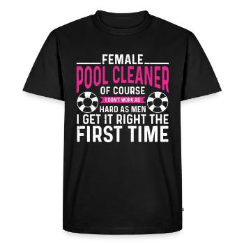 Pool Cleaner Job Swimming Pool Caretaker - Men's Premium Organic T-Shirt - black - Front - Nico (187cm)