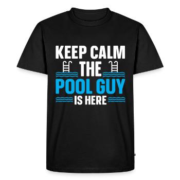 Pool Cleaner Job Swimming Pool Caretaker - Men's Premium Organic T-Shirt - black - Front - Nico (187cm)
