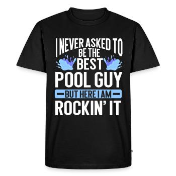 Pool Cleaner Job Swimming Pool Caretaker - Men's Premium Organic T-Shirt - black - Front - Nico (187cm)