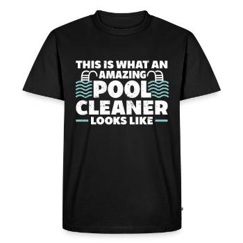 Pool Cleaner Job Swimming Pool Caretaker - Men's Premium Organic T-Shirt - black - Front - Nico (187cm)