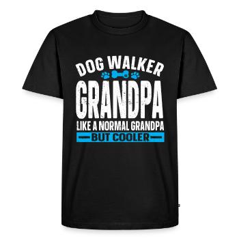 Cadeau de dog sitter, gardien de chien professionnel - T-shirt Premium bio Homme - noir - Devant - Nico (187cm)