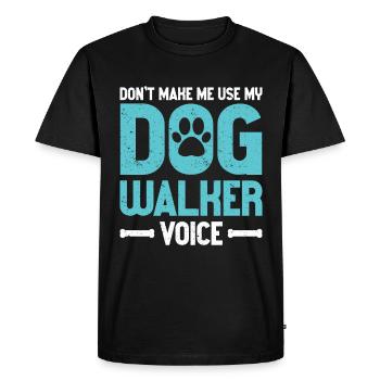 Cadeau de dog sitter, gardien de chien professionnel - T-shirt Premium bio Homme - noir - Devant - Nico (187cm)