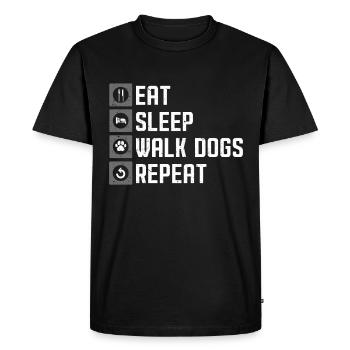 Cadeau de dog sitter, gardien de chien professionnel - T-shirt Premium bio Homme - noir - Devant - Nico (187cm)
