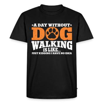 Cadeau de dog sitter, gardien de chien professionnel - T-shirt Premium bio Homme - noir - Devant - Nico (187cm)