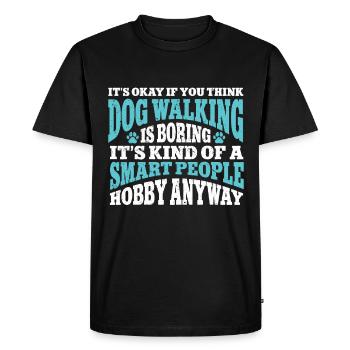 Cadeau de dog sitter, gardien de chien professionnel - T-shirt Premium bio Homme - noir - Devant - Nico (187cm)
