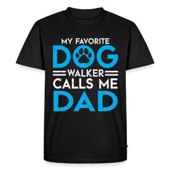 Cadeau de dog sitter, gardien de chien professionnel - T-shirt Premium bio Homme - noir - Devant - Nico (187cm)