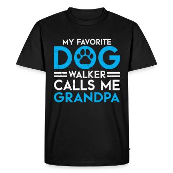 Cadeau de dog sitter, gardien de chien professionnel - T-shirt Premium bio Homme - noir - Devant - Nico (187cm)