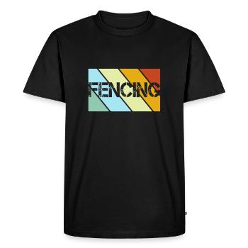 Fencing Retro - Men's Premium Organic T-Shirt - black - Front - Nico (187cm)
